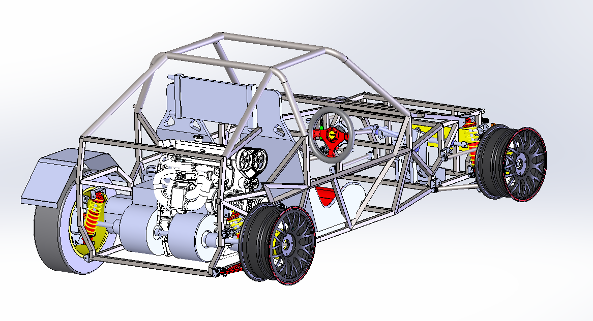 AutoSolo buggy chassis render