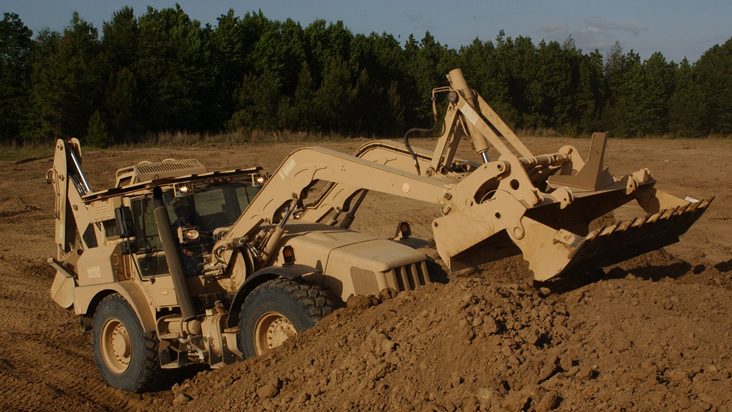 JCB HMEE using front scoop